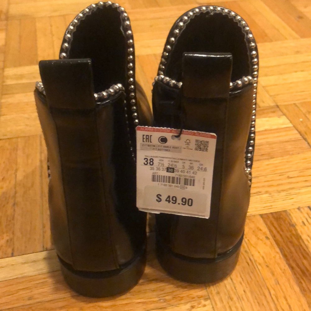 ZARA studded booties size 38 - Picture 2 of 3